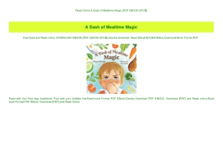 Read Online A Dash of Mealtime Magic [PDF EBOOK EPUB]