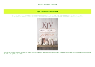 [Best!] KJV Devotional for Women Book