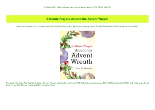{DOWNLOAD} 5-Minute Prayers Around the Advent Wreath [PDF EPUB KINDLE]