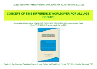 [Epub]$$ CONCEPT OF TIME DIFFERENCE WORLDOVER FOR ALL AGE GROUPS (Ebook pdf)