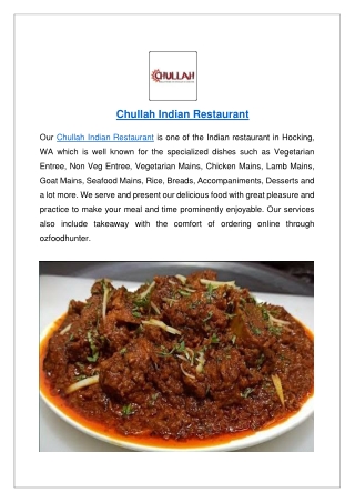 Upto 10% offer order now - Chullah Indian Restaurant