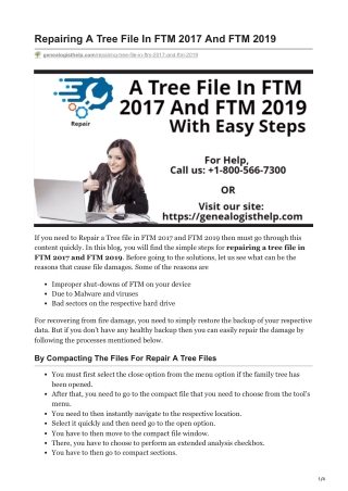 Repairing A Tree File In FTM 2017 And FTM 2019 - Genealogist Help [2022]