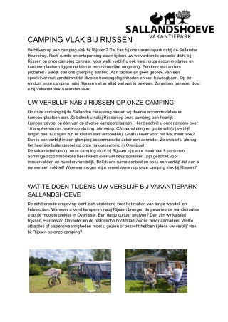 Camping Rijssen