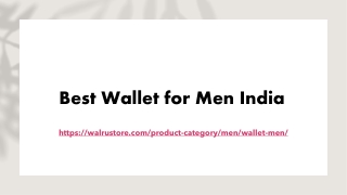 Best Wallet for Men India