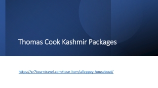 Thomas Cook Kashmir Packages  