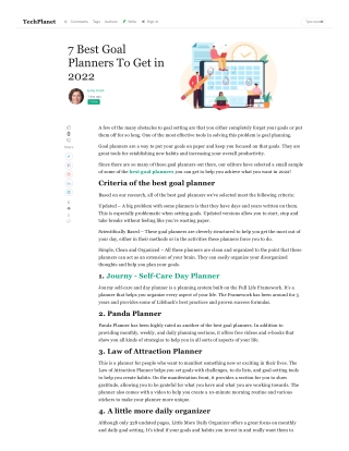 7 Best Goal Planners To Get in 2022