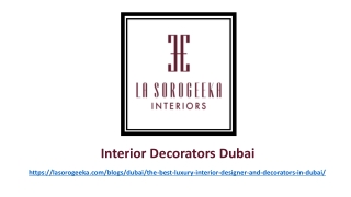 Interior Decorators Dubai