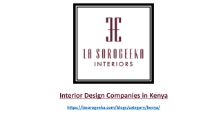 Interior Design Companies in Kenya