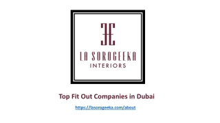 Top Fit Out Companies in Dubai