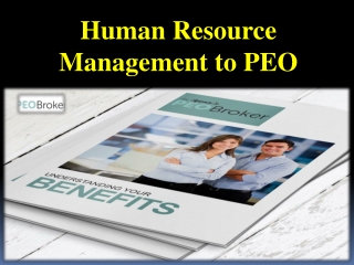 Human Resource Management to PEO