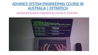 ADVANCE SYSTEM ENGINEERING COURSE IN AUSTRALIA