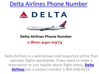 Delta Airlines Reservation | (800) 240 0573 | Official Site | Phone Number