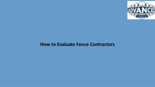 How to Evaluate Fence Contractors