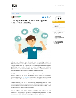 The Significance Of Self-Care Apps In The Mobile Industry