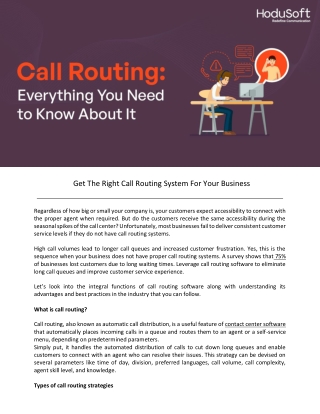 Get The Right Call Routing System For Your Business