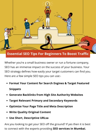 Essential SEO Tips For Beginners To Boost Traffic