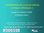 Mod lisation du cycle du carbone et impact climatique
