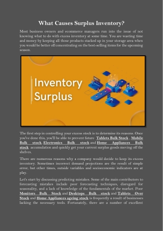 What Causes Surplus Inventory