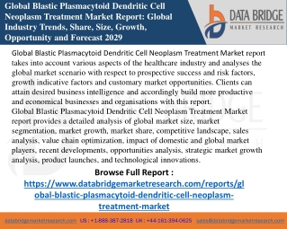 Blastic Plasmacytoid Dendritic Cell Neoplasm (BPDCN) - Market Insight, Epidemiol