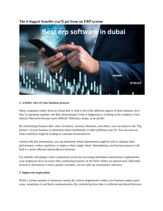 Best erp software in dubai
