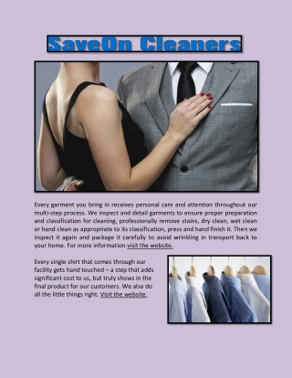 Dry Cleaning Services Reno