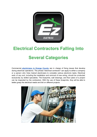 Electrician Fountain Valley