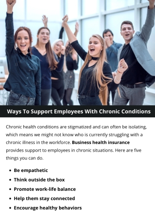 Ways To Support Employees With Chronic Conditions