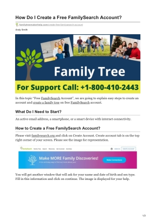 How Do I Create a Free FamilySearch Account