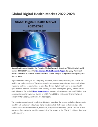 Global Digital Health Market 2022-2028