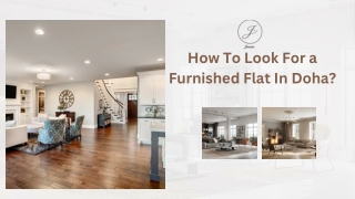 How To Look For a Furnished Flat In Doha