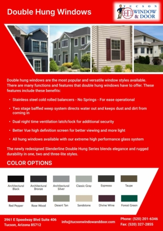 Double Hung Windows | Window Door Replacement Tucson
