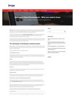 Metaverse Game Development Company