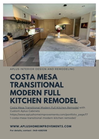 Costa Mesa Transitional Modern Full Kitchen Remodel