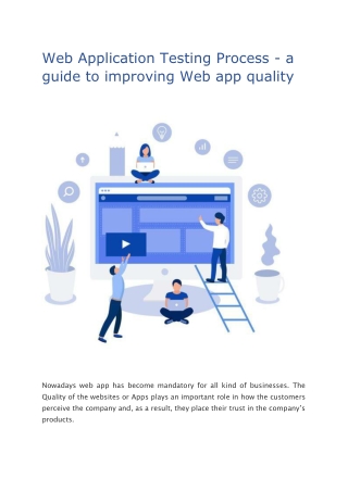 Web Application Testing Process - a guide to improving Web app quality