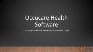 Occupational HEALTH AND Safety Software IN KENYA