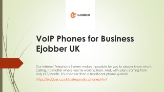VoIP Phones for Business Ejobber UK