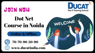 Best Institute for Dot Net / .Net Training Course in Noida