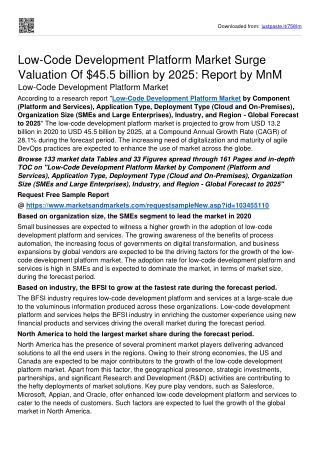 Low-Code Development Platform Market Driving Factors, Industry Growth 2025