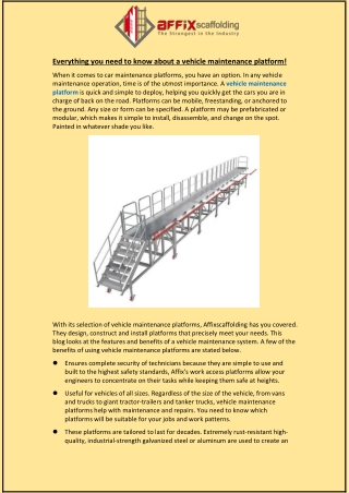Everything you need to know about a vehicle maintenance platform!