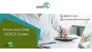 Know your DME HCPCS Codes