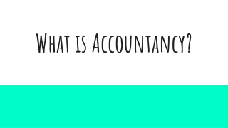 What is Accountancy?