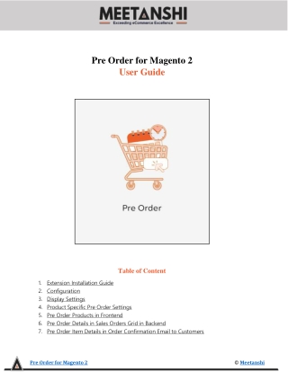 Magento 2 Pre Order