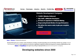 Top Web Development Outsourcing Company  Web Development Services