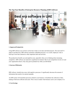 Best erp software in UAE