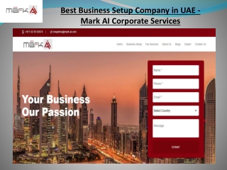 Best Business Setup Company in UAE - Mark AI Corporate Services