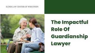 The Impactful Role Of Guardianship Lawyer