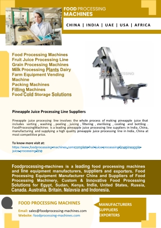 Pineapple Juice Processing Line Suppliers