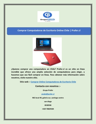 Comprar Computadoras de Escritorio Online Chile | Prafer.cl