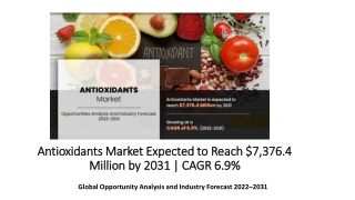 Antioxidants Market Size, Share | Industry Report