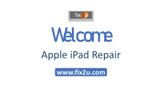 Welcome Apple iPad Repair